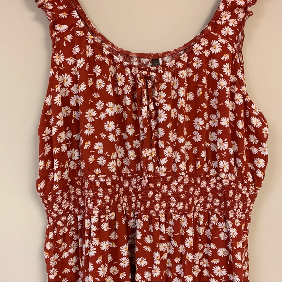 Floral Boho Dress WOmen’s 2x Burgundy Micro Pattern Western Country Prairiecore - Picture 3 of 11